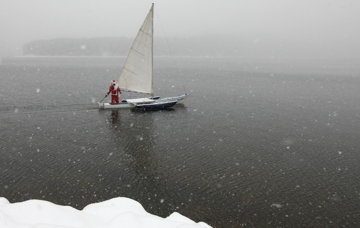 Even Santa needs some alone time. A member of the Even Santa needs some alone time. A member of the