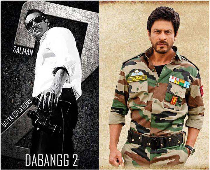 Bollywood stars Salman Khan and Shahrukh Khan Bollywood stars Salman Khan and Shahrukh Khan