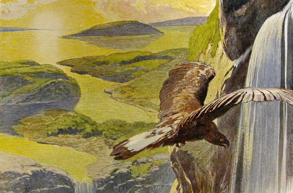 Depiction of the the new world that rises after Ragnarok Viking Apocalypse