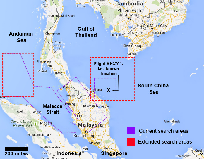 Missing Malaysian Airlines Flight MH370 Chinese Satellite Captures