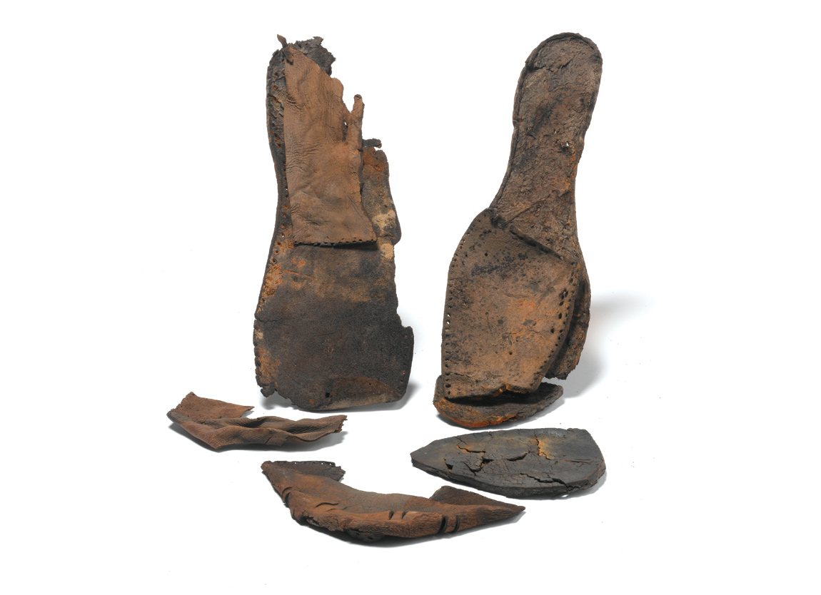 A wide-toed leather Tudor shoe was also found at the site in Stepney Green. Shoes like this can be seen in pictures of Henry VIII and his family Crossrail also found a low Tudor shoe at King John's Court in Stepney Green