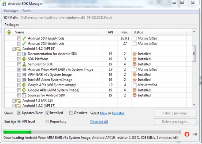 install android sdk manager