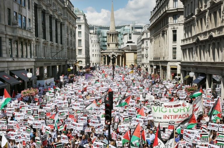 Gaza Protests Thousands Attend ProPalestinian Demo in London