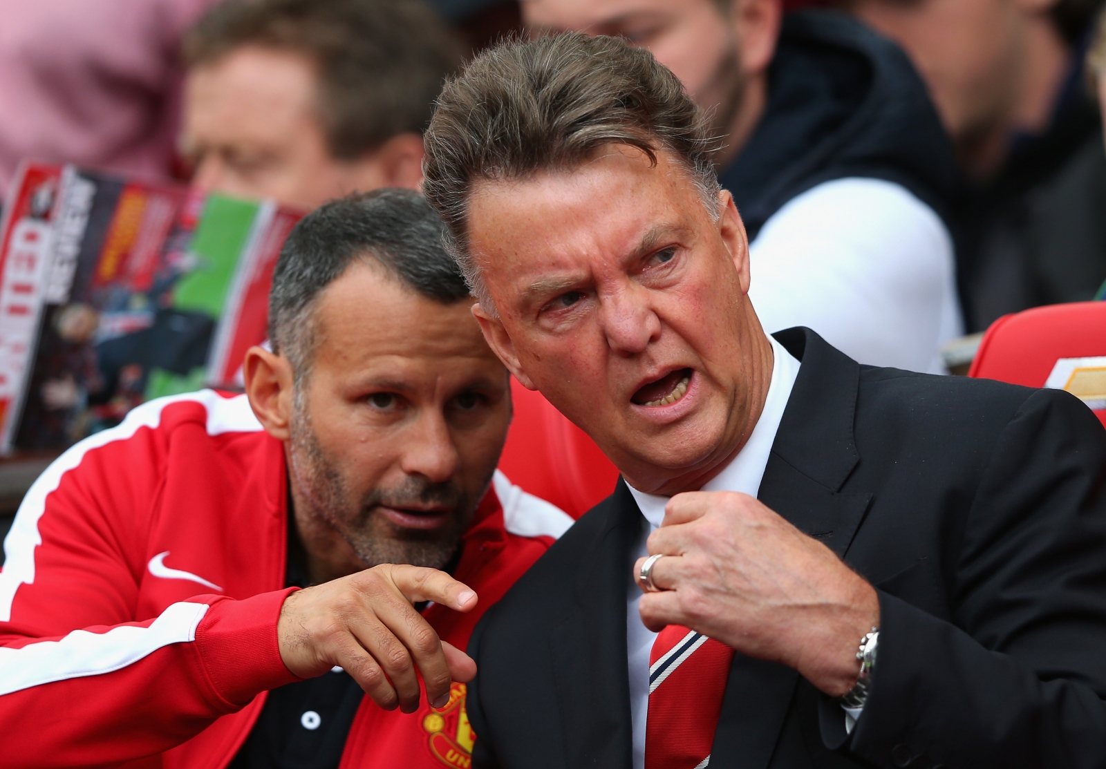 Louis van Gaal and Ryan Giggs Louis van Gaal and Ryan Giggs