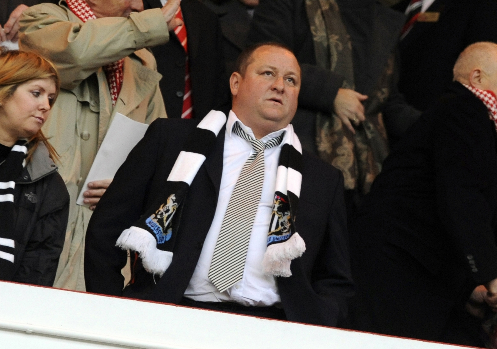 Newcastle United's owner Mike Ashley watches ahead of their English Premier League soccer match