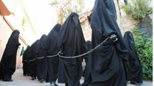 Isis are selling women as sex slaves according to a UN report. This photo is purportedly taken from an ISIL-run slave market.