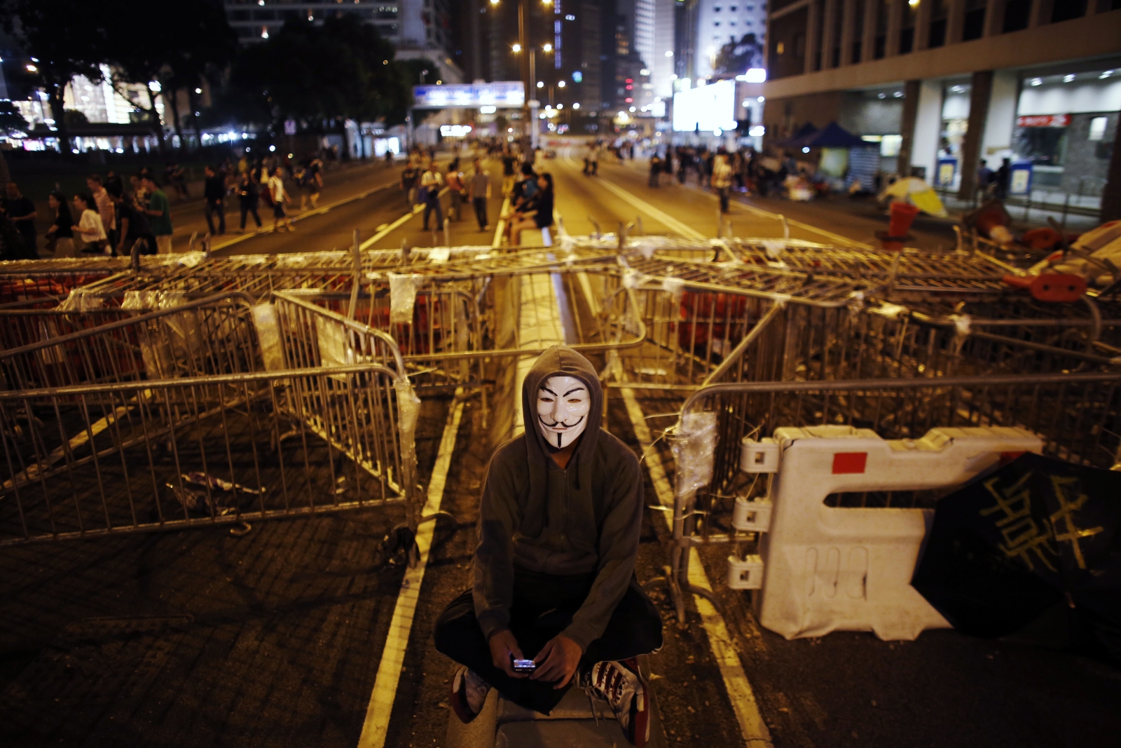 HK Anonymous Hackers Arrest protests