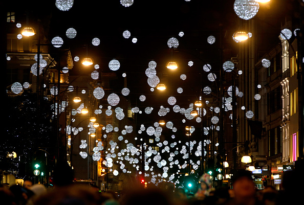 The world famous lights were lit up ahead of the festive season. AFP ...