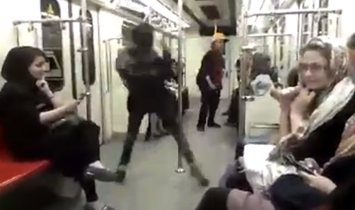 Iranian Woman Dances Without Headscarf On Tehran S Metro