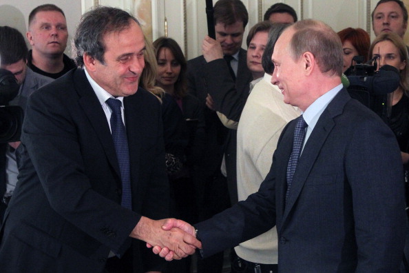 Michel Platini and Vladimir Putin Michel Platini and Vladimir Putin