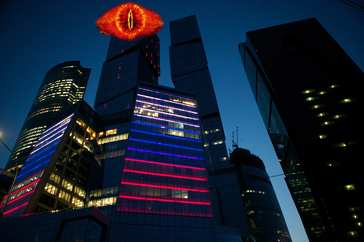Eye of Sauron on Moscow skyscraper