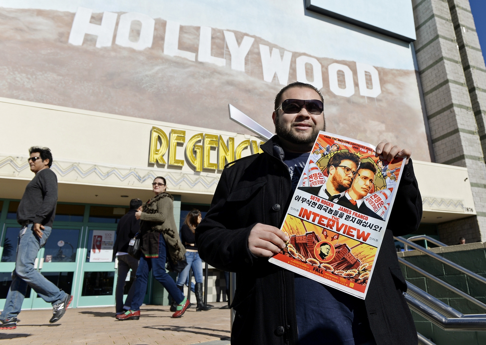 Christmas Day screening of The Interview in the Van Nuys section of Los Angeles, Hollywood Christmas Day screening of The Interview in the Van Nuys section of Los Angeles, Hollywood