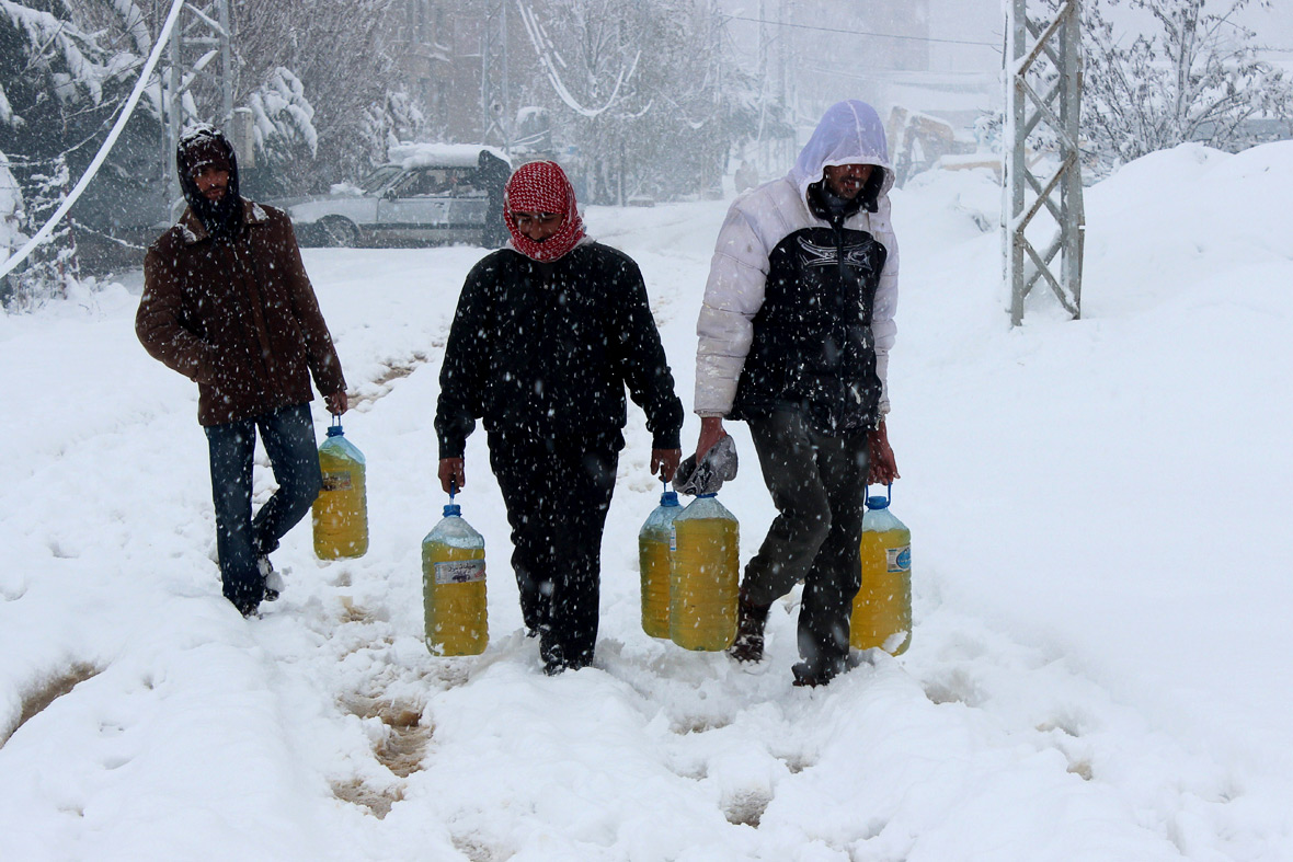 Middle East snow Winter storms hit Syria, Israel, Palestine, Lebanon