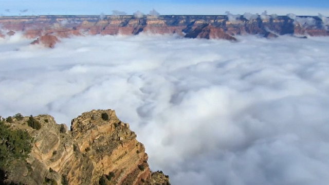 Time lapse video captures Grand Canyon cloud inversion Time lapse video captures Grand Canyon cloud inversion