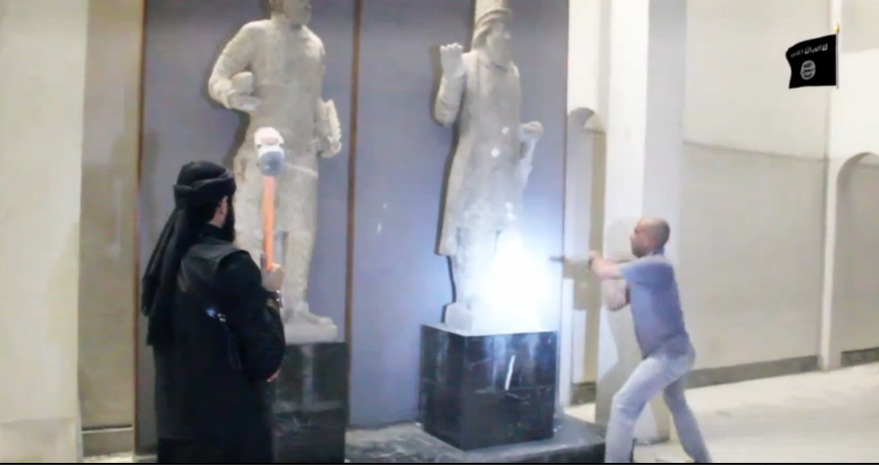 Isis destroys Mosul artifacts