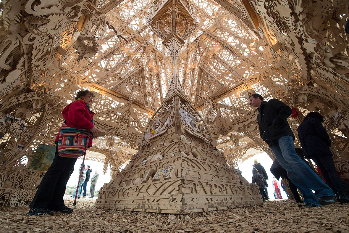 Temple by David Best: Burning Man artist's spectacular bonfire in Derry
