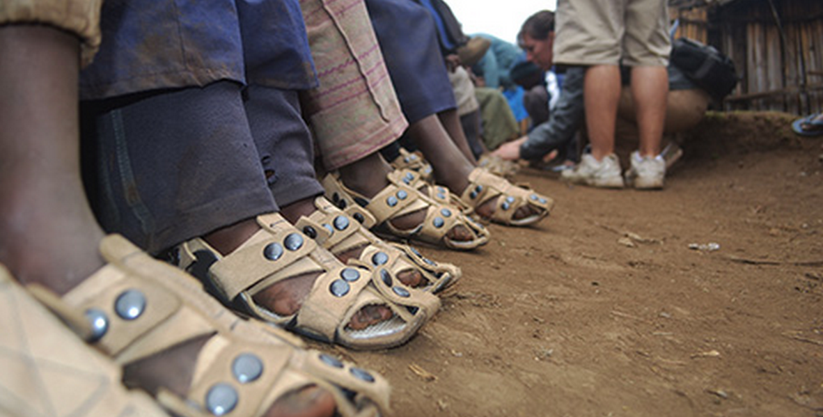 Shoe that grows will help 300 million barefoot children around the world