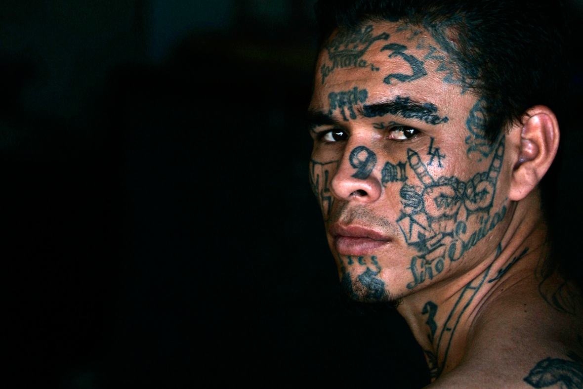 A former leader of the <b>Mara Salvatrucha</b> or M13 gang, poses during a photo <b>...</b> - el-salvador-gangs