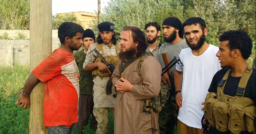 A still from an IS video claiming to show the execution of a Sunni al-Sheitaat tribe teenager. - Raqqa is Being Slaughtered Silently/YouTube