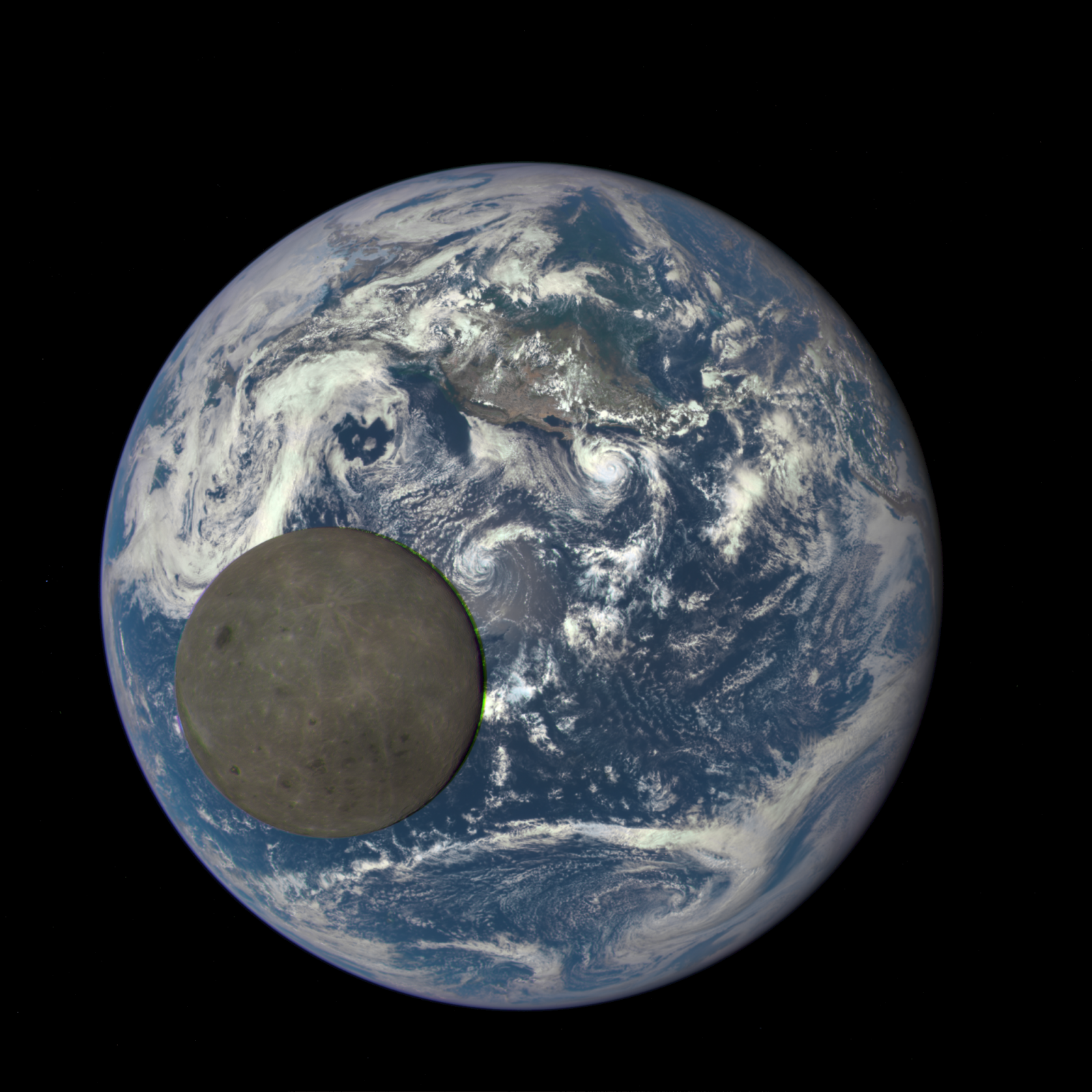 Weird picture shows dark side of the moon from Nasa's DSCOVR satellite
