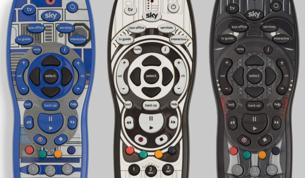 Sky releases 10 Star Wars themed remote controls based on Vader, Luke