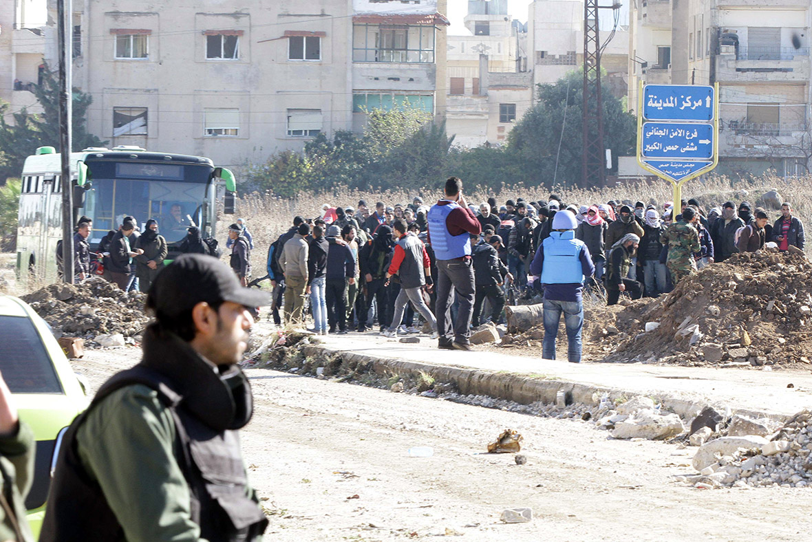 Syria Shattered City Of Homs Returns To Assad Control As Fighters