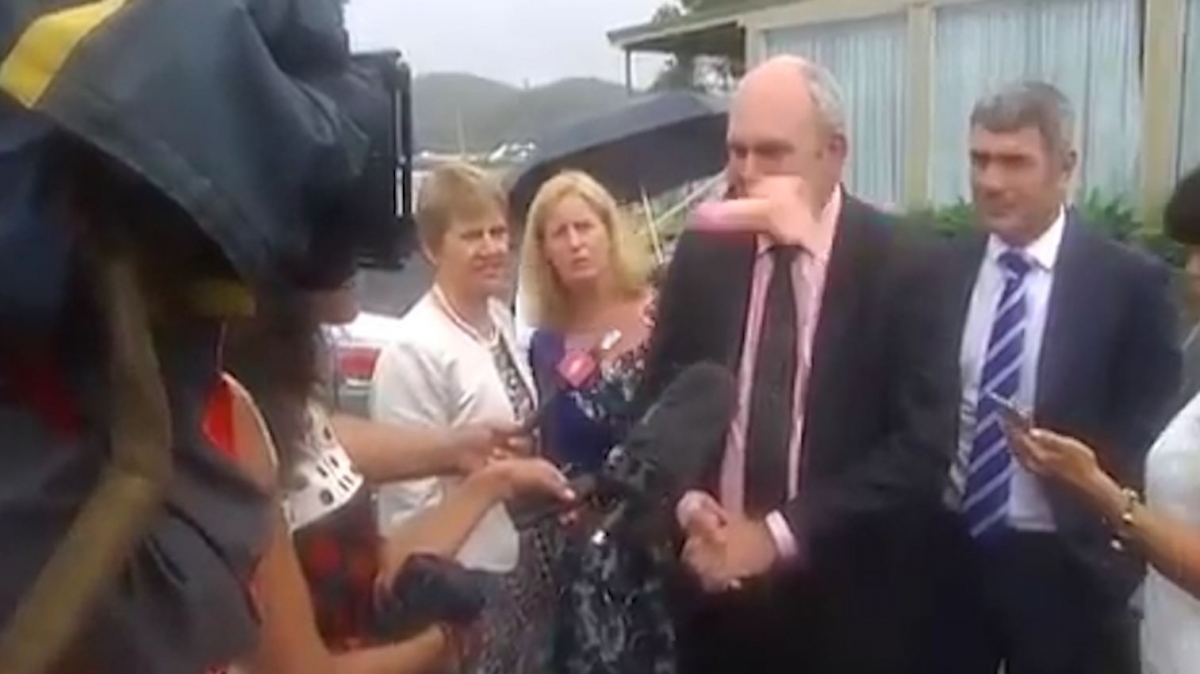 Dildo Baggins Video Shows New Zealand Politician Steven Joyce Whacked In The Face By Pink Sex