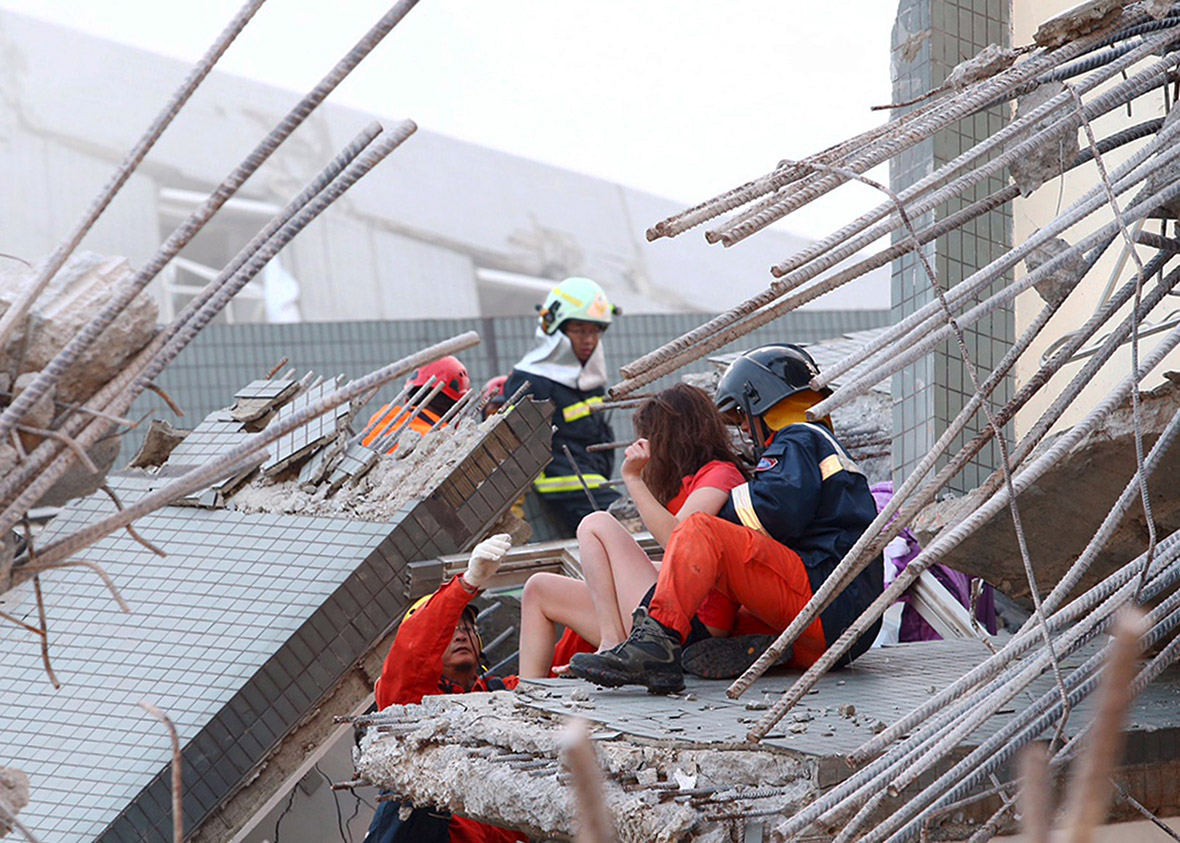 Tilting buildings, rescue efforts follow deadly Taiwan earthquake - CBS News