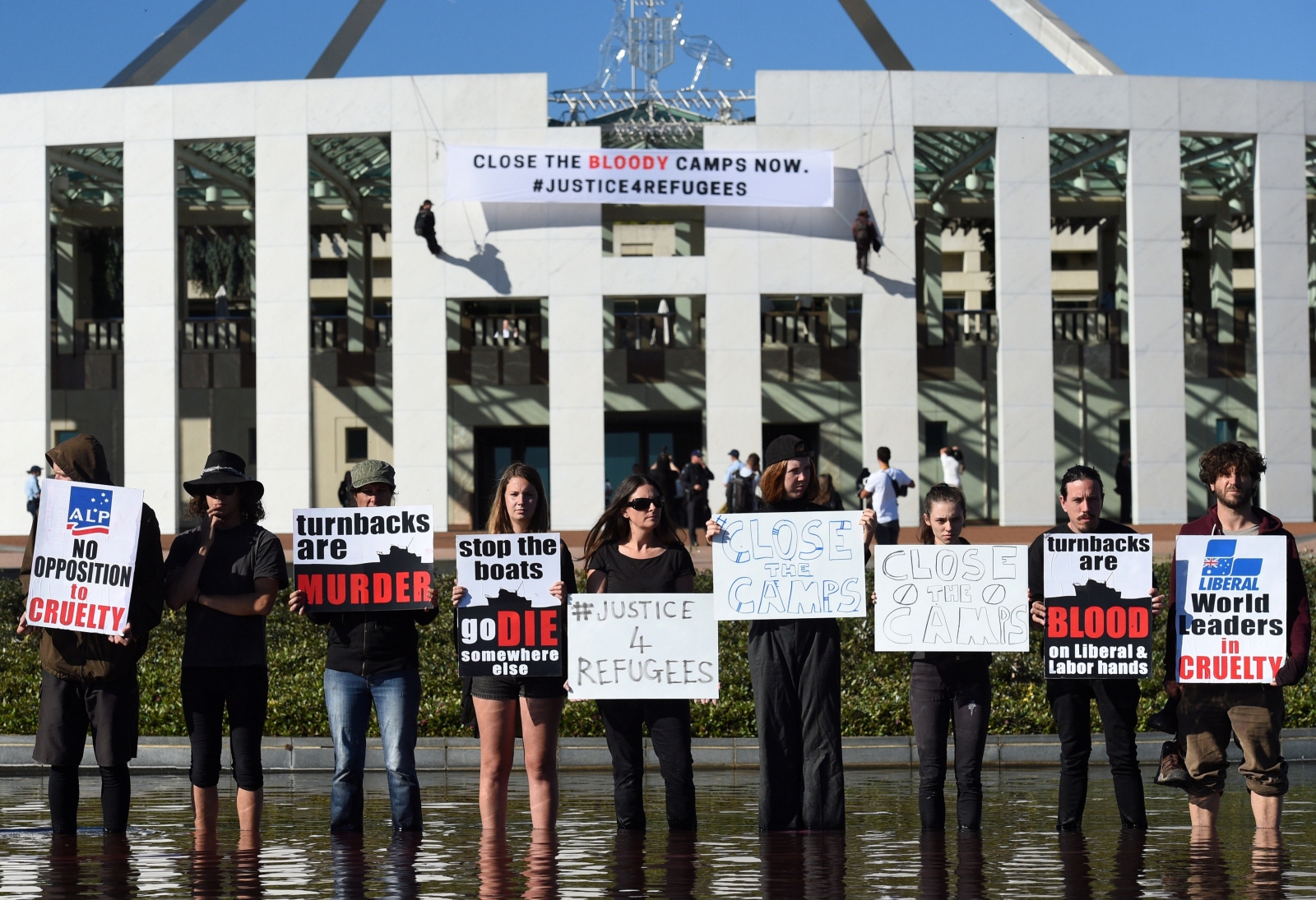 Australia Activists Protest Outside Parliament For Second Day Over Asylum Seekers 2862