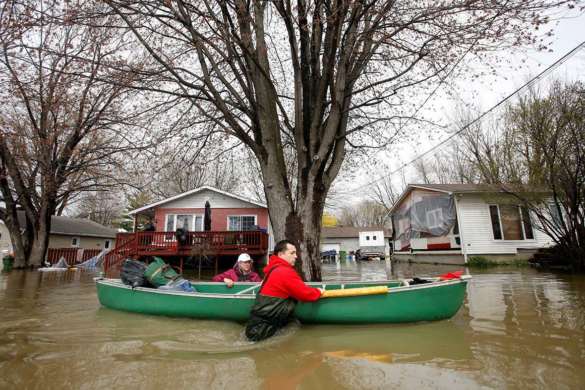 Photos of severe flooding after torrential rains in Quebec and Ontario