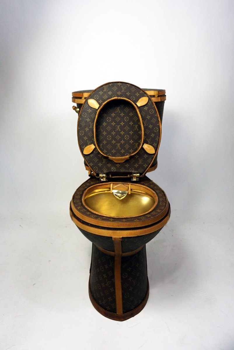Luxury toilet made from Louis Vuitton handbags goes on sale for $100,000