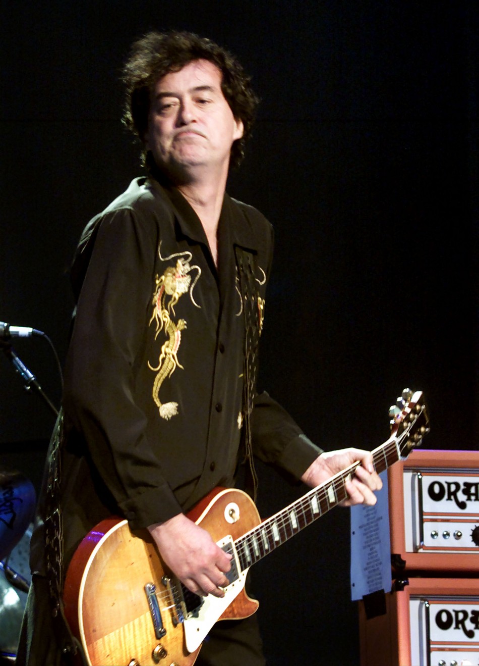Former Led Zeppelin guitarist Jimmy Page plays with the Black Crows at