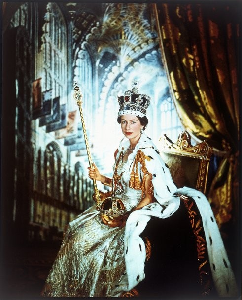 Queen Elizabeth II in Coronation Robes