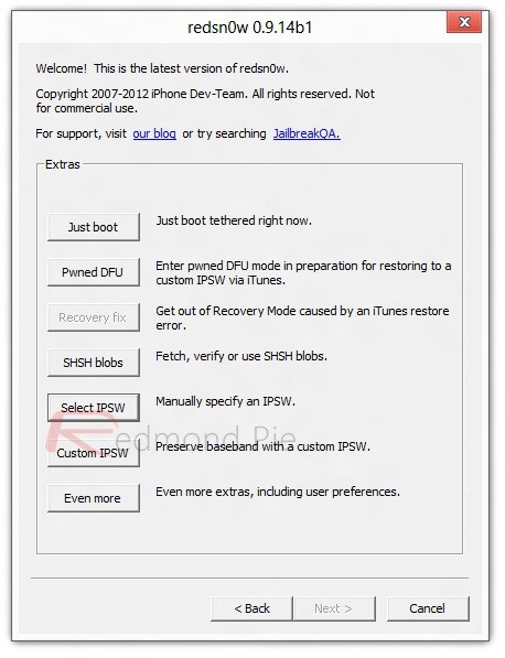 Redsn0w 0.9.14b1: How to Downgrade iPhone 3GS/3G 06.15.00 to 05.13.04 ...