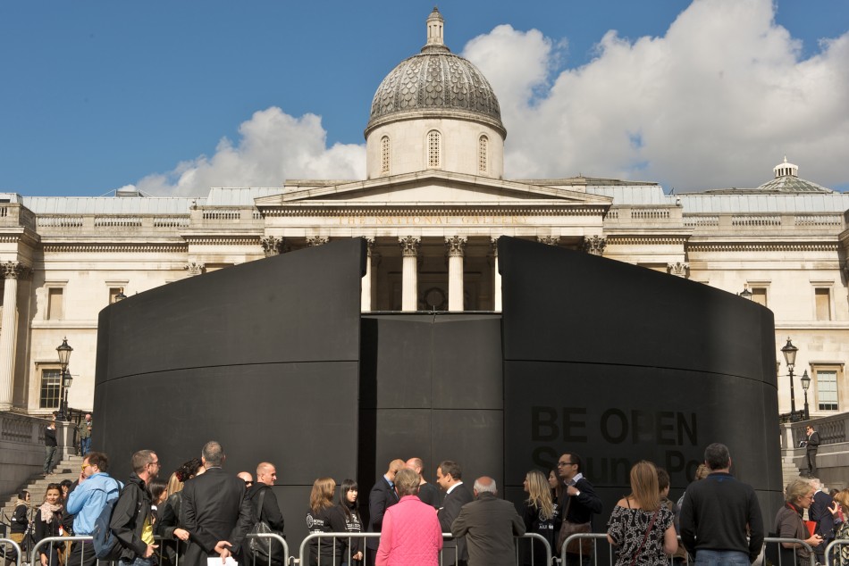 BE OPEN Sound Portal in Trafalgar Square, London (Photo: Sarah Smart Photography, courtesy of BE OPEN) BE OPEN Sound Portal in Trafalgar Square, London (Photo: Sarah Smart Photography, courtesy of BE OPEN)