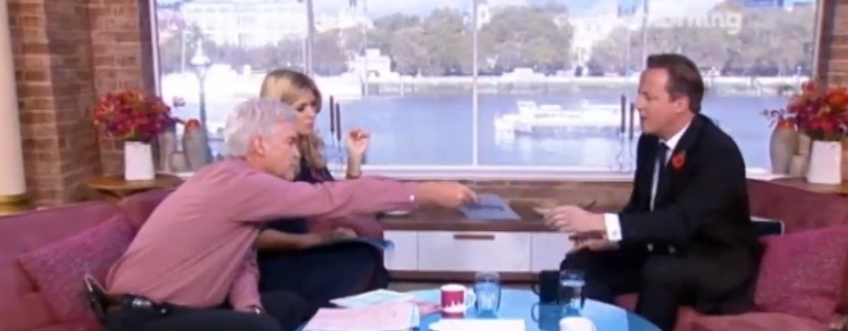 Viewers complained that at one point the names on the card could be seen (ITV) Viewers complained that at one point the names on the card could be seen (ITV)