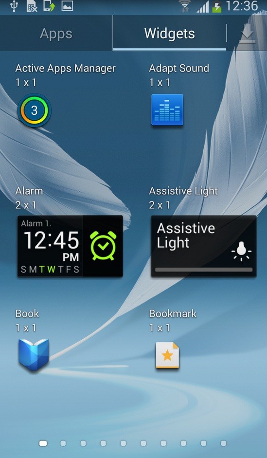 Screenshot of Android 4.3 running on Galaxy Note 2. Android 4.3