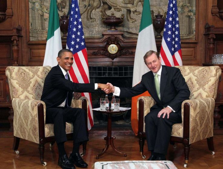 U.S. President Barack Obama poses with Ireland's Prime Minister Enda Kenny during their meeting in Farmleigh near Dublin U.S. President Barack Obama poses with Ireland's Prime Minister Enda Kenny during their meeting in Farmleigh near Dublin