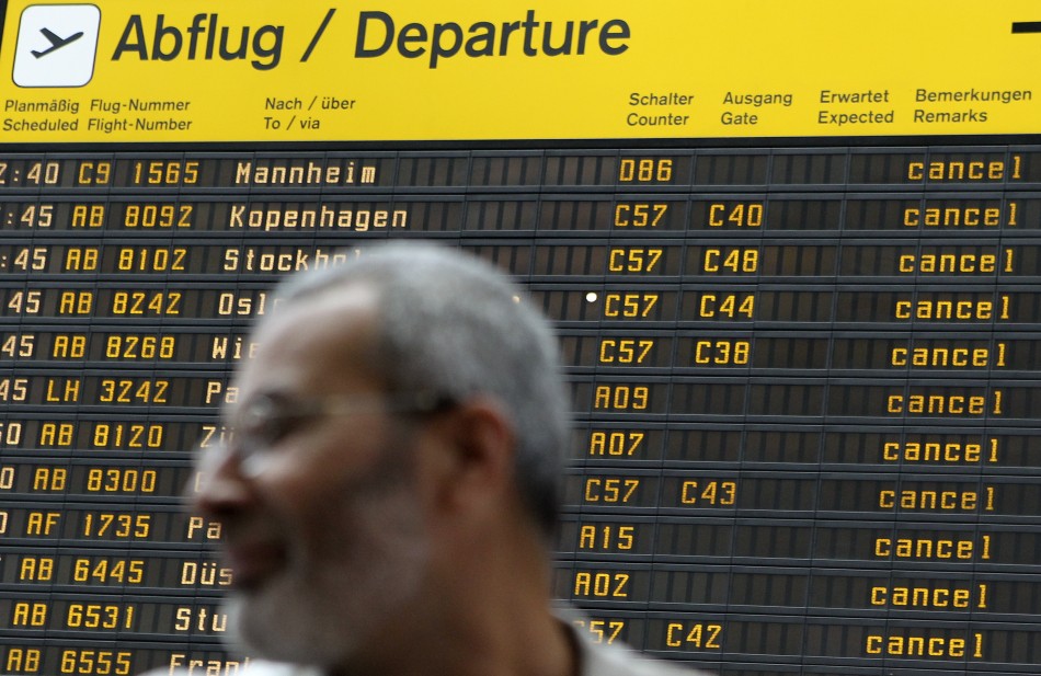 Flights were disrupted across northern Europe