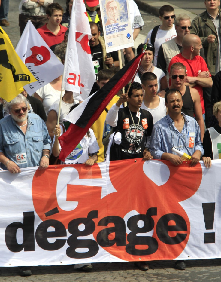 Anti-G8 demonstrators march in Le Havre ahead of next week&#039;s Deauville summit