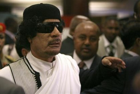 Libyan leader Muammar Gaddafi arrives at the African Union (AU) summit in Addis Ababa