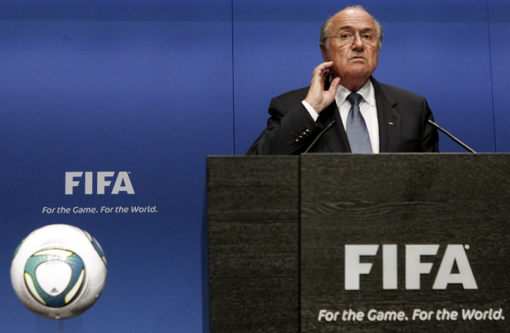 FIFA President Blatter gestures as he addresses a news conference at the FIFA headquarters in Zurich