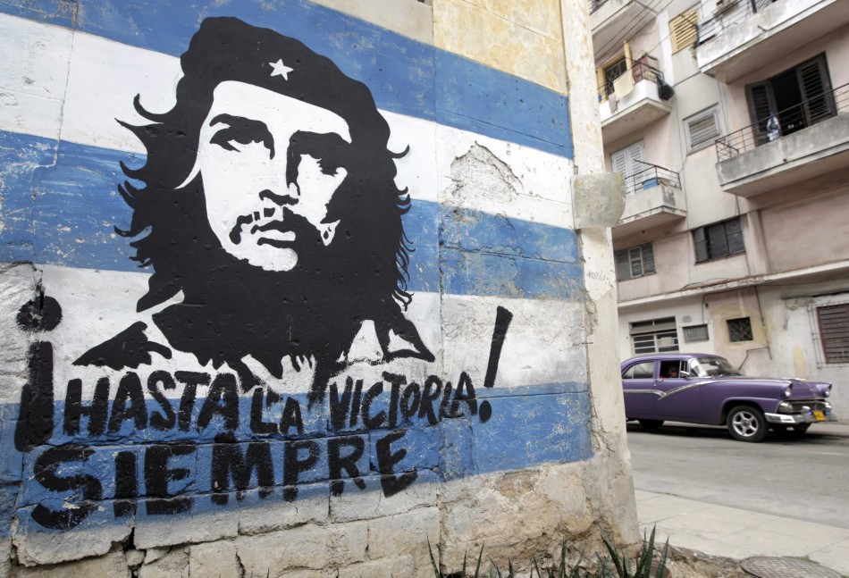 A mural of rebel hero Ernesto Che Guevara