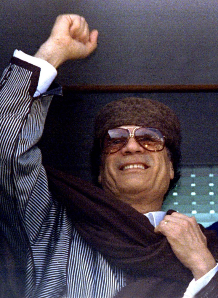 Libyan leader Muammar Gaddafi