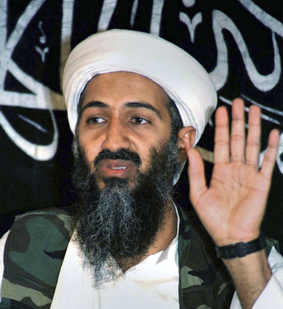A file photo of Osama Bin Laden in Afghanistan