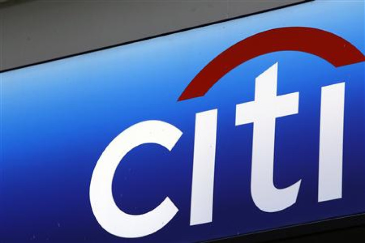 File photo shows a Citibank sign at a bank branch in midtown Manhattan, New York