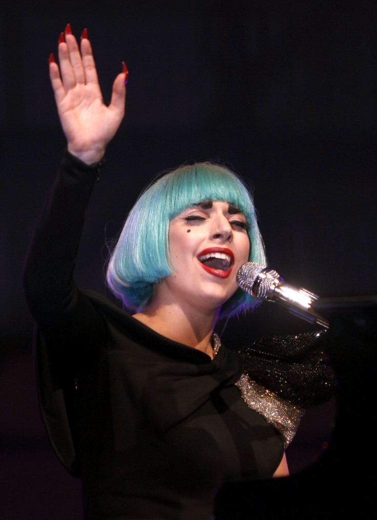 Lady Gaga performs concluding a gay rights march in Rome