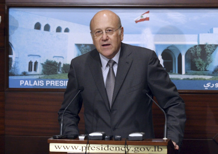 Lebanon&#039;s PM Mikati speaks after announcement of new government at presidential palace in Baabda, near Beirut