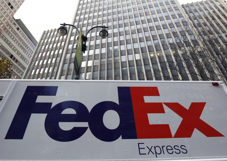 FedEx delivery truck in New York