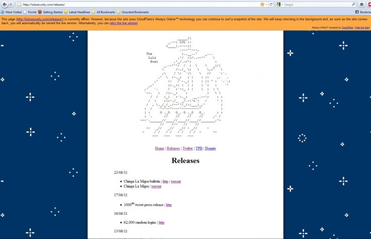 LulzSec website goes down